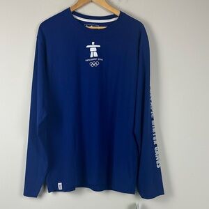 Vancouver 2010 Olympics Blue Long Sleeve Shirt - NWT Size XL